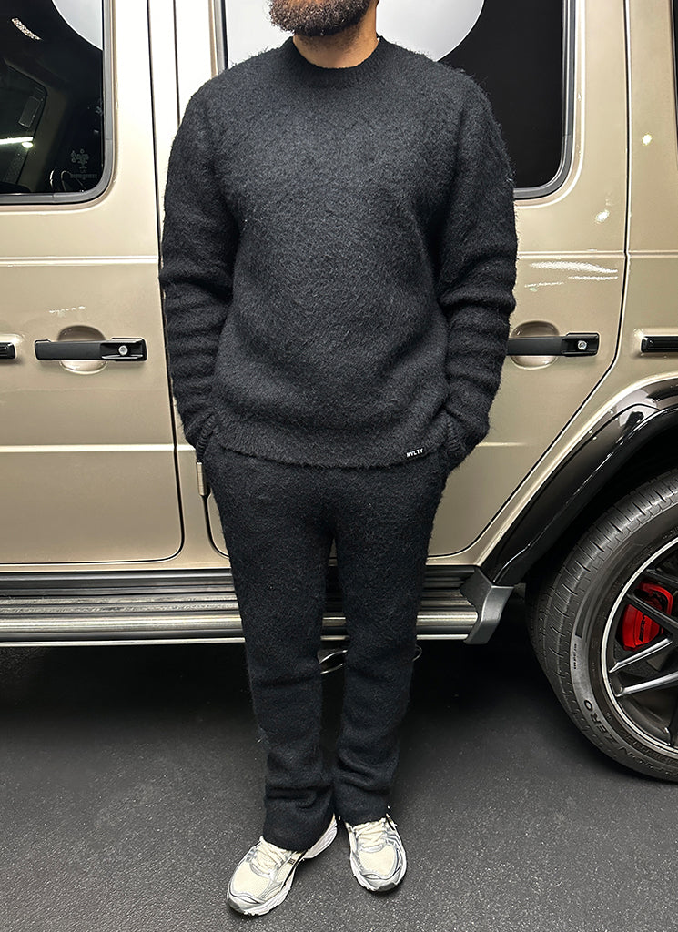 Mohairpullover - Schwarz