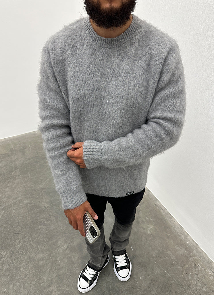 Mohairpullover - Grau