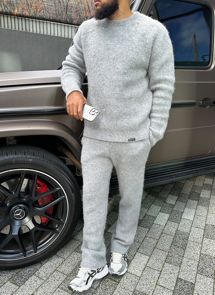 Mohairpullover - Grau