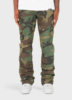 Vintage Flare Cargos – Tarnfarbe