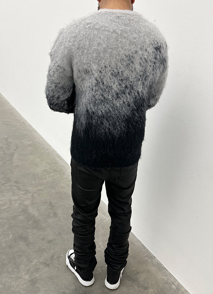 Mohair-Pullover mit Farbverlauf - Schwarz