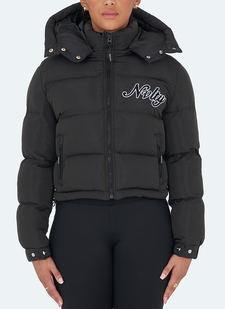 Signature-Pufferjacke – Schwarz