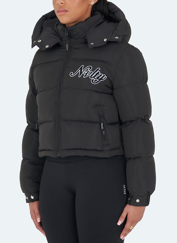 Signature-Pufferjacke – Schwarz