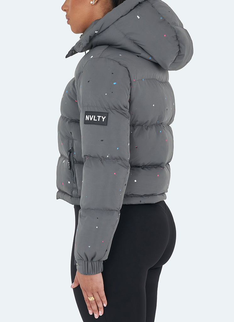 Paint Pufferjacke – Anthrazit