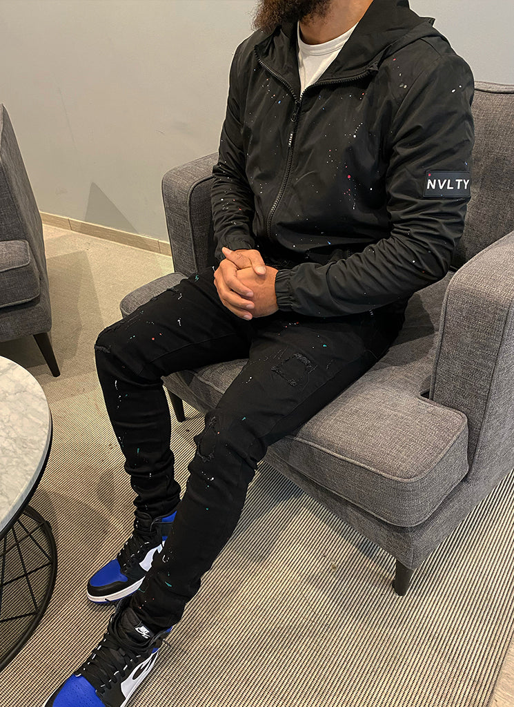 Paint Windjacke – Schwarz