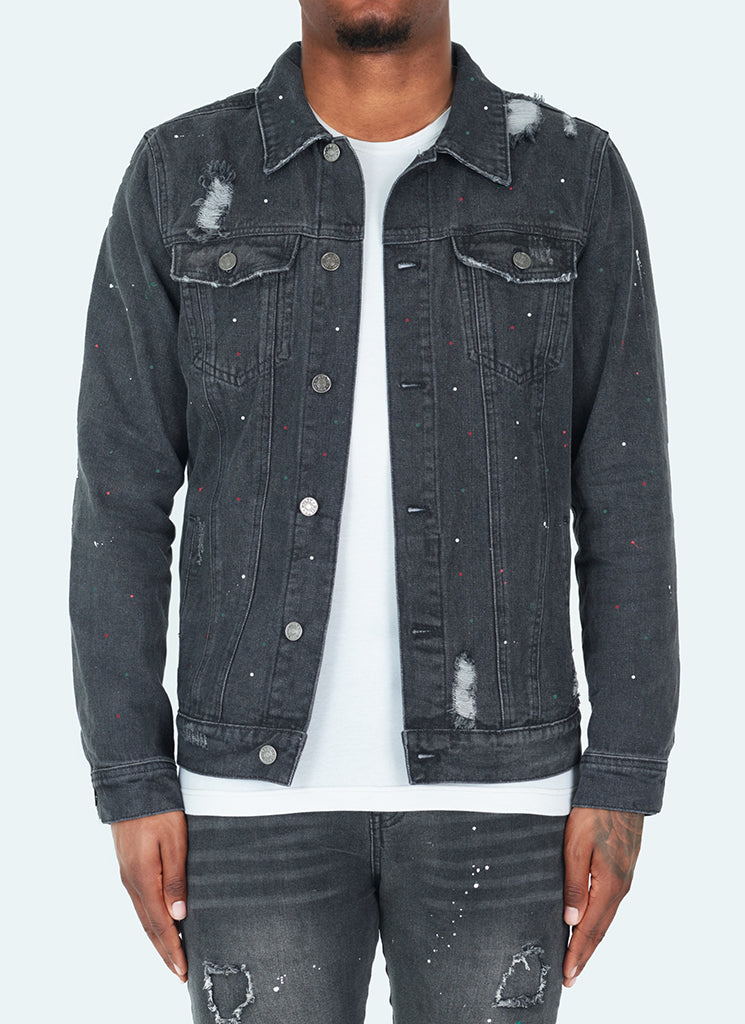 Paint Jeansjacke – Grau