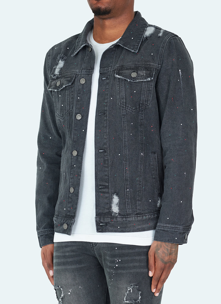 Paint Jeansjacke – Grau