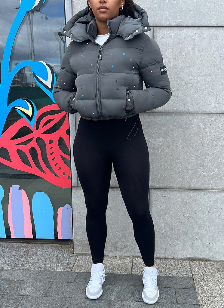 Paint Pufferjacke – Anthrazit