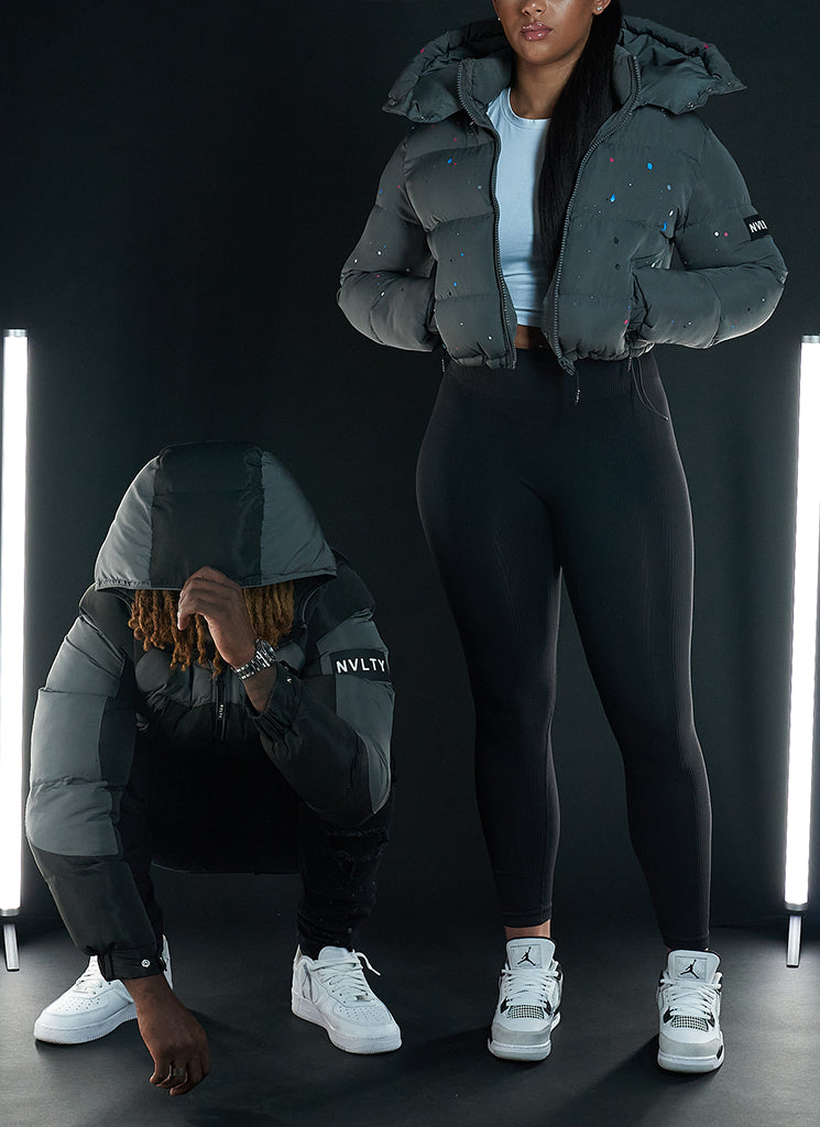 Paint Pufferjacke – Anthrazit