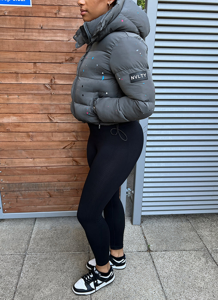 Paint Pufferjacke – Anthrazit