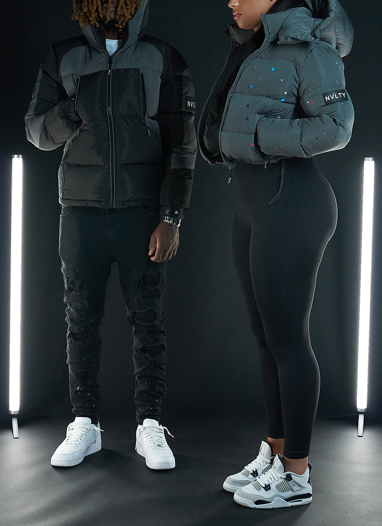 Paint Pufferjacke – Anthrazit