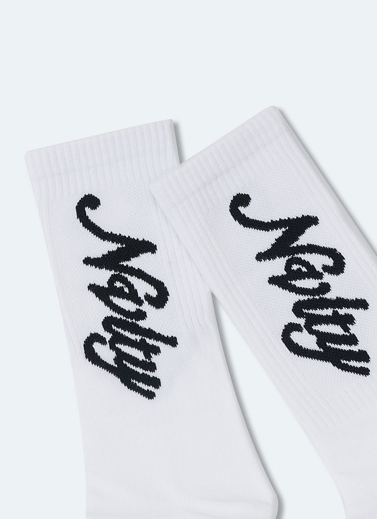 Signature-Socken – Weiß
