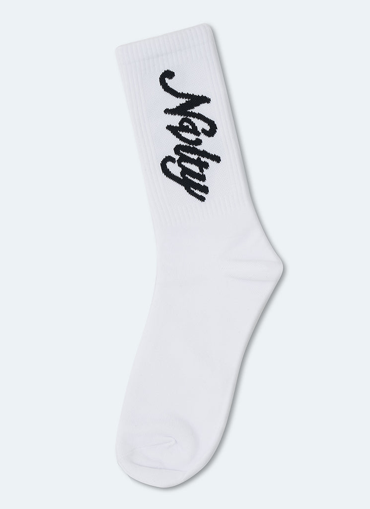 Signature-Socken – Weiß