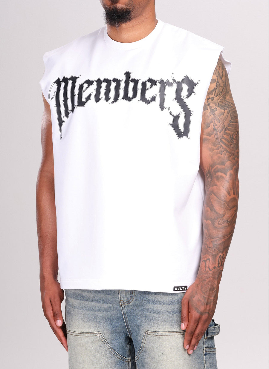 Members Arc Ärmelloses T-Shirt - Weiß