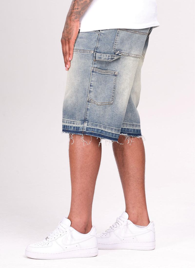 Vintage Carpenter Jeansshorts – Blau