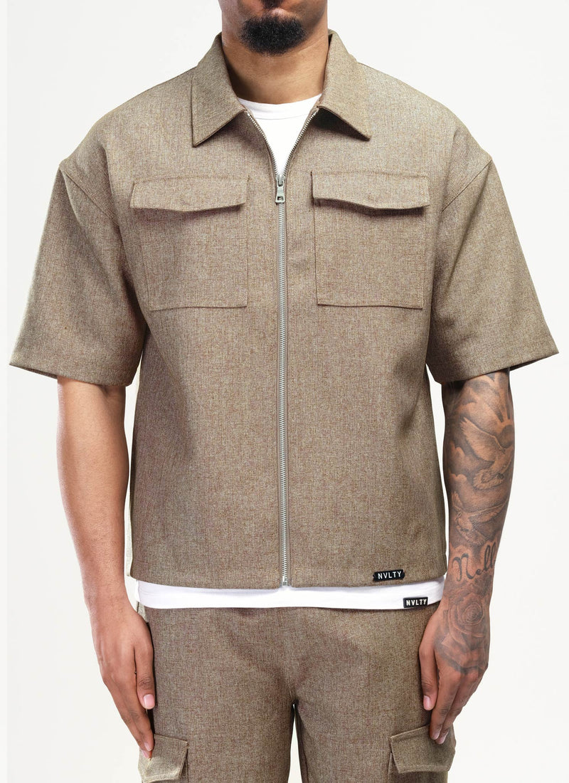 Tailored Militant Shirt - Brown
