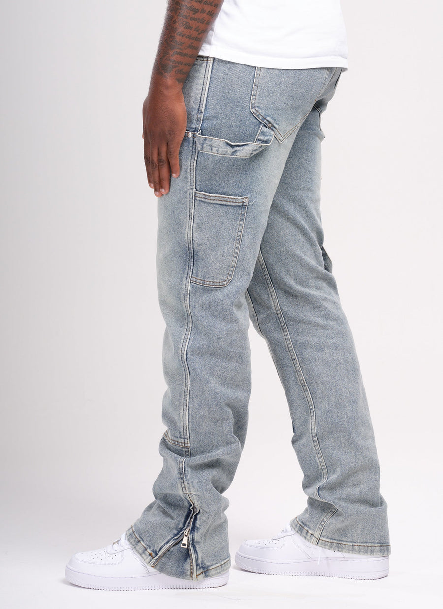 Vintage Carpenter Rivet Jeans - Blau