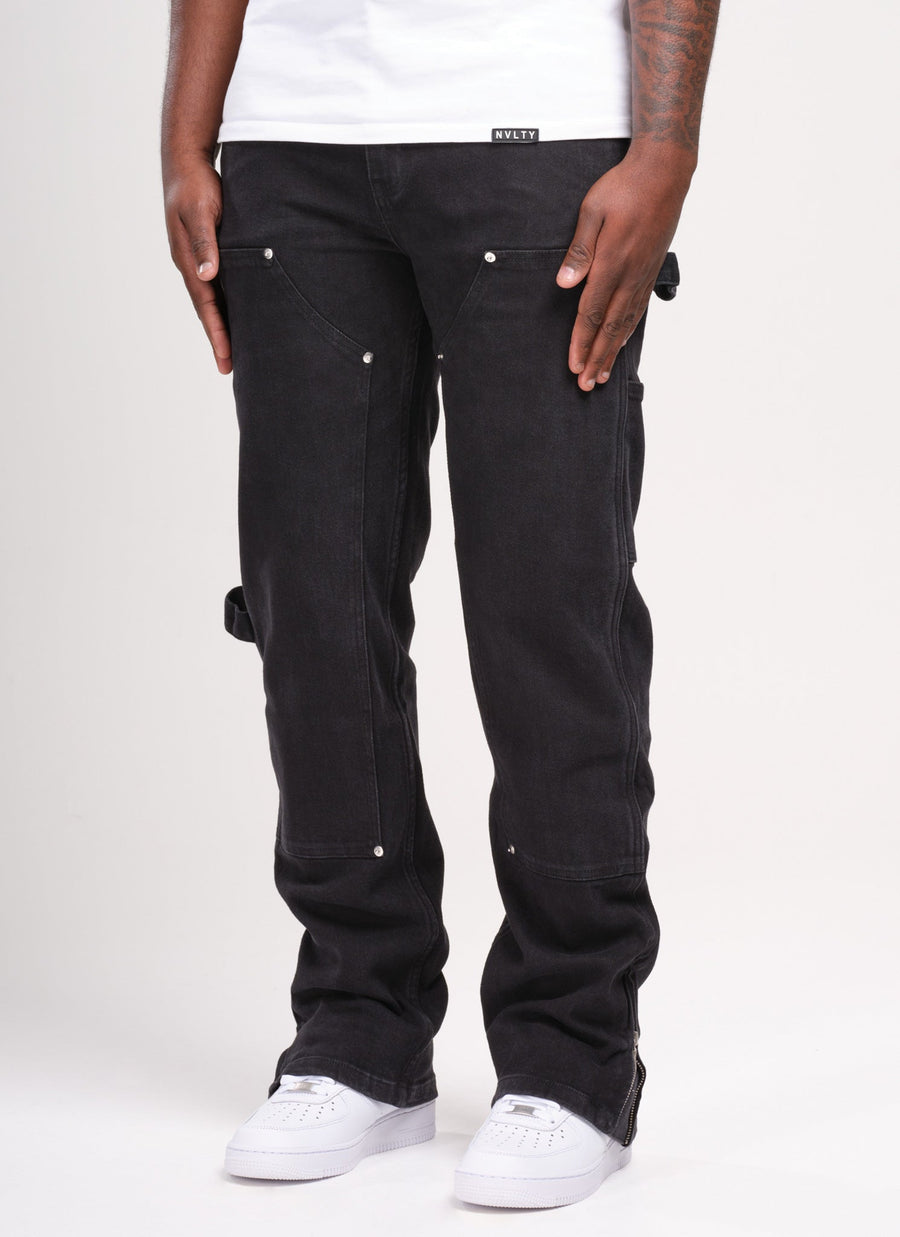 Vintage Carpenter Rivet Jeans - Schwarz