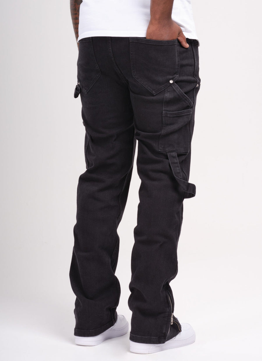 Vintage Carpenter Rivet Jeans - Schwarz