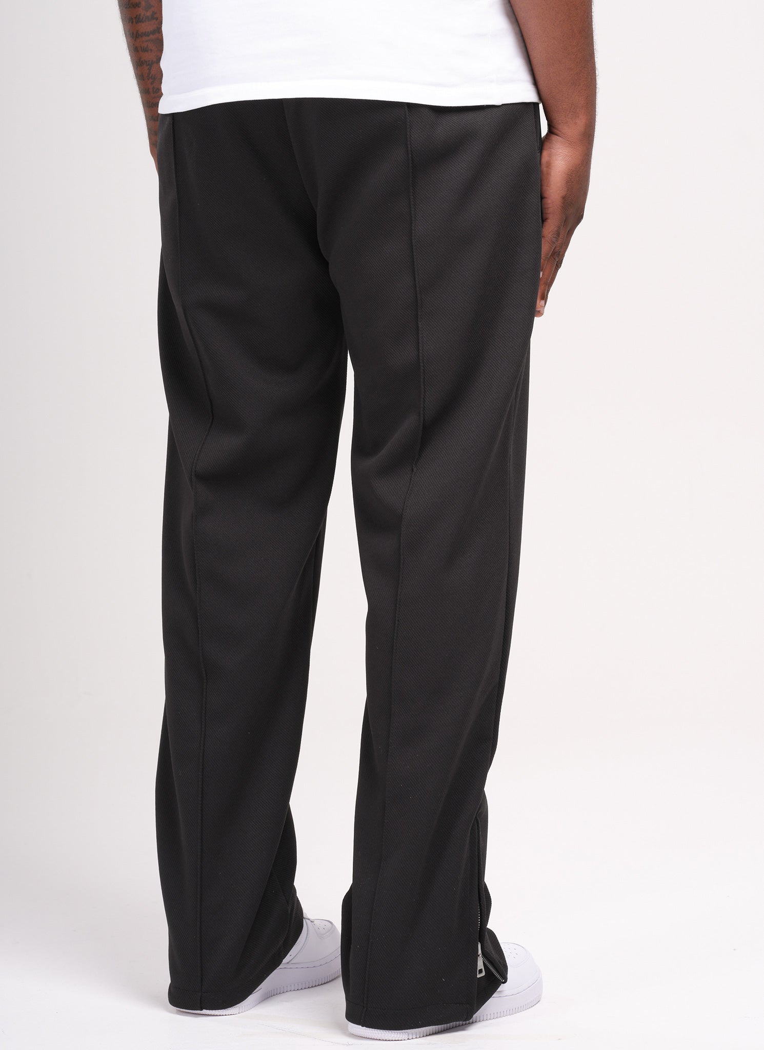 Bundfaltenhose aus Twill - Schwarz