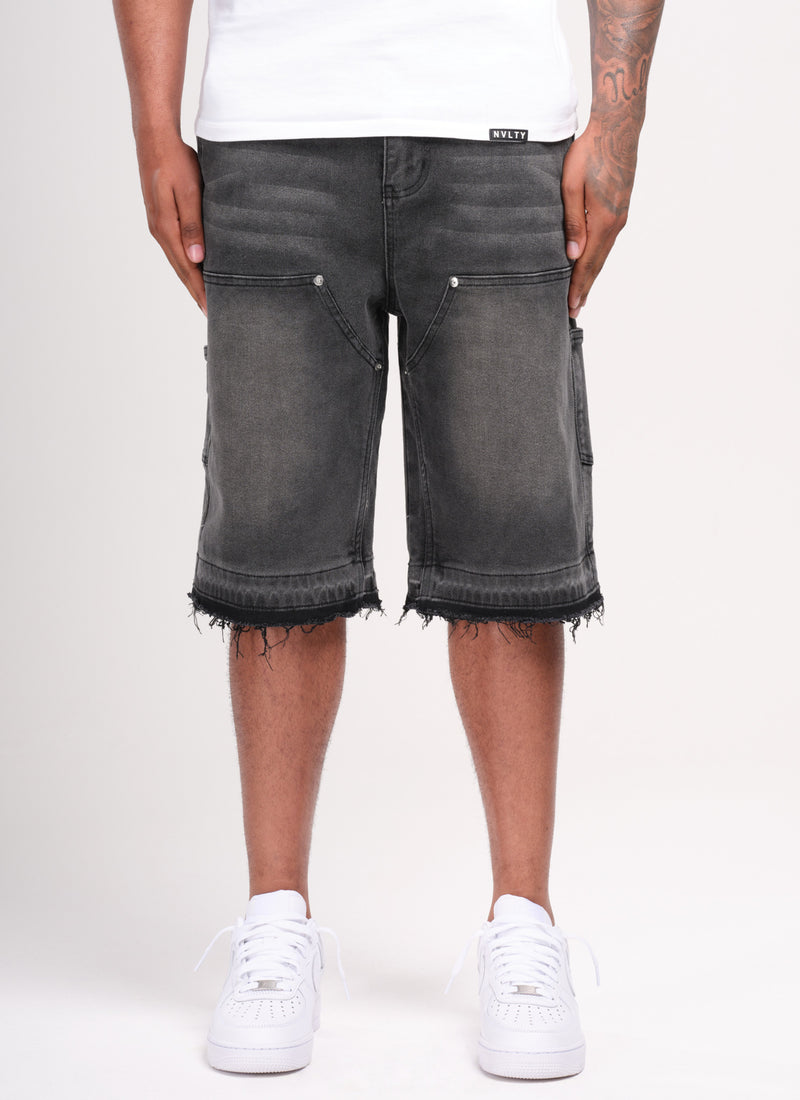 Vintage Carpenter Jeansshorts – Schwarz