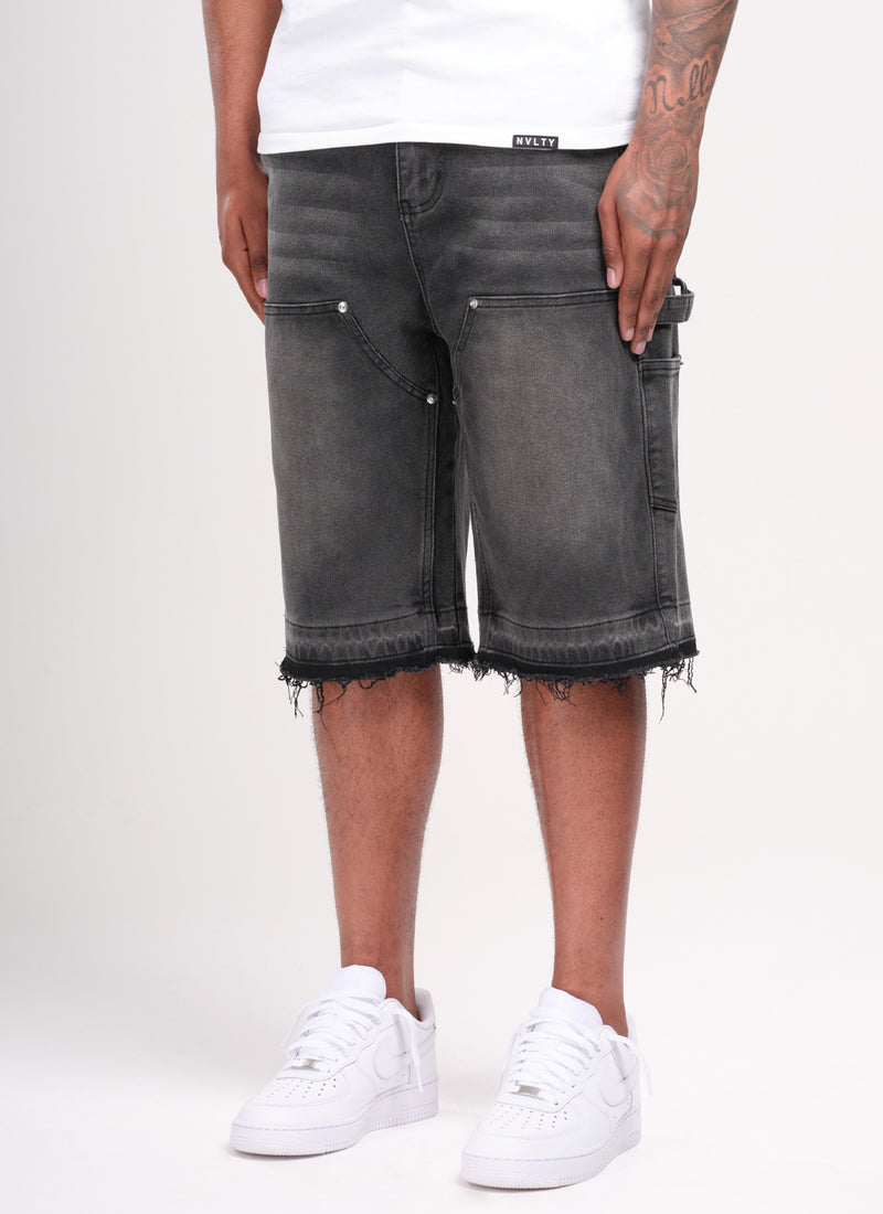 Vintage Carpenter Jeansshorts – Schwarz