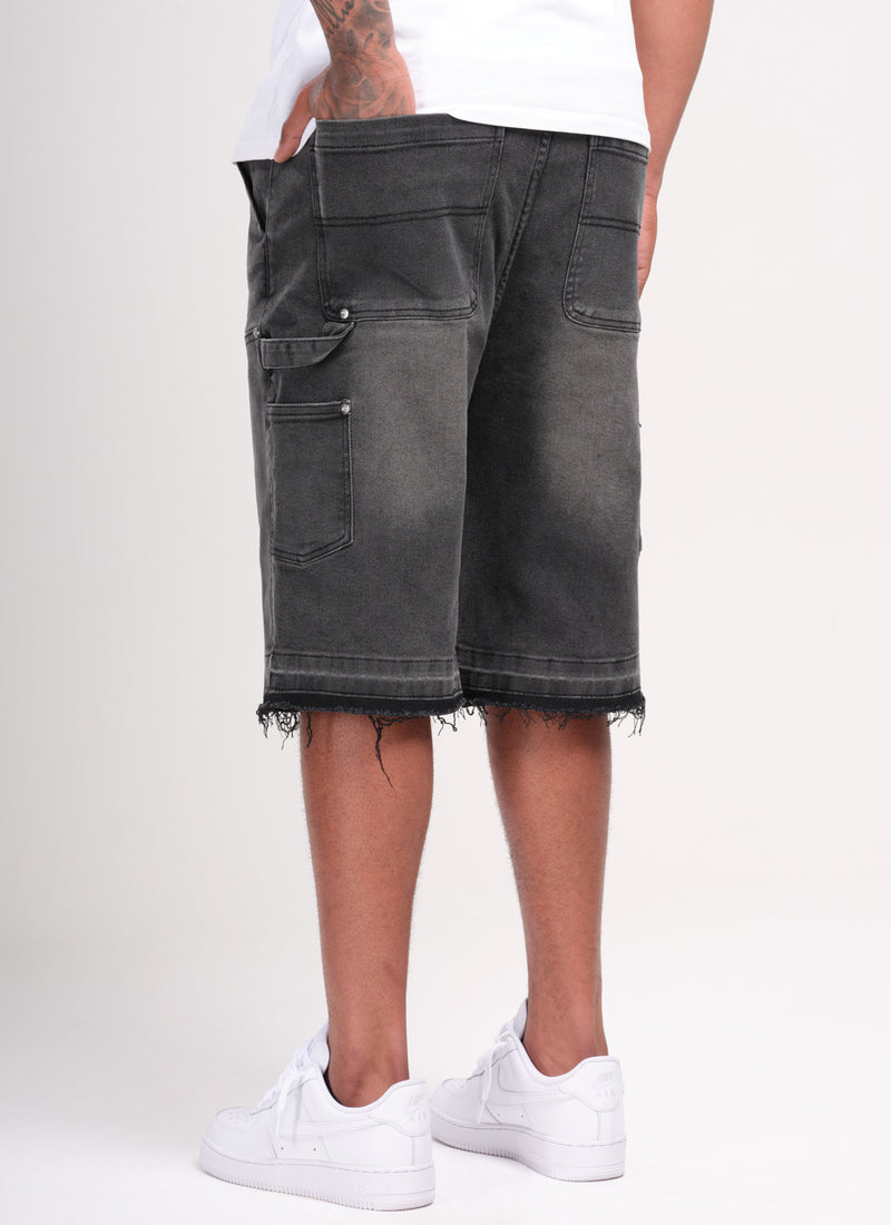 Vintage Carpenter Jeansshorts – Schwarz