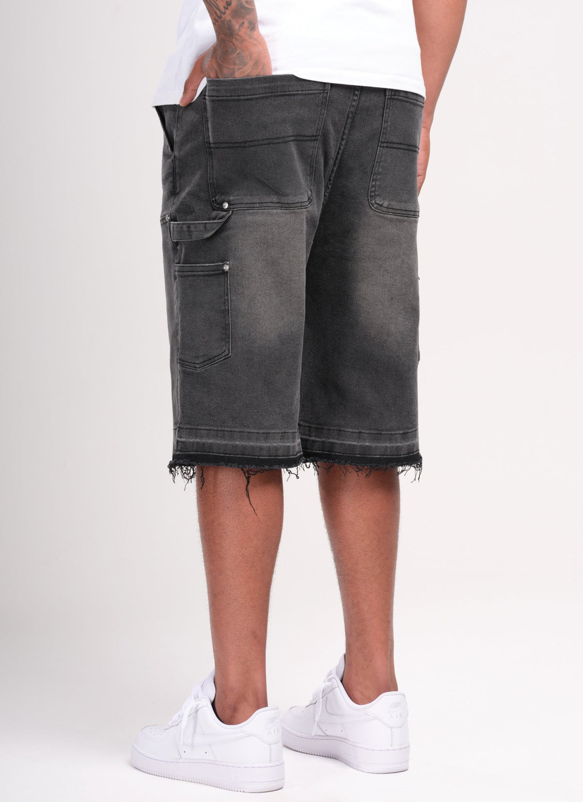Vintage Carpenter Jeansshorts – Schwarz