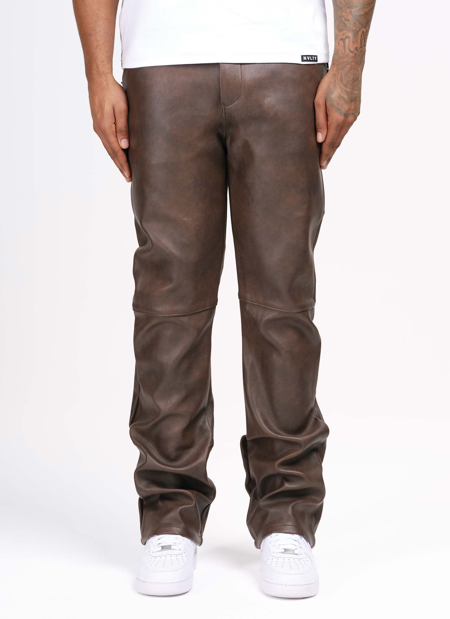 Vintage Heavyweight Leather Pants - Brown