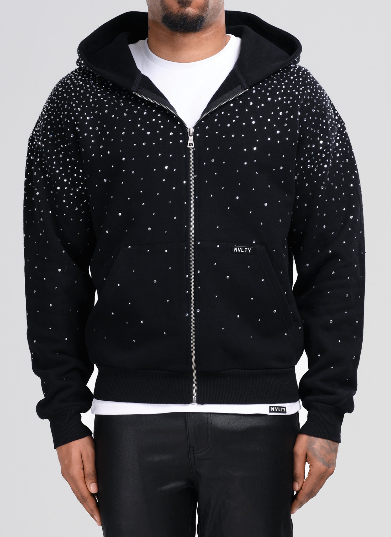 Vintage Flooded VVS Zip Hoodie - Black