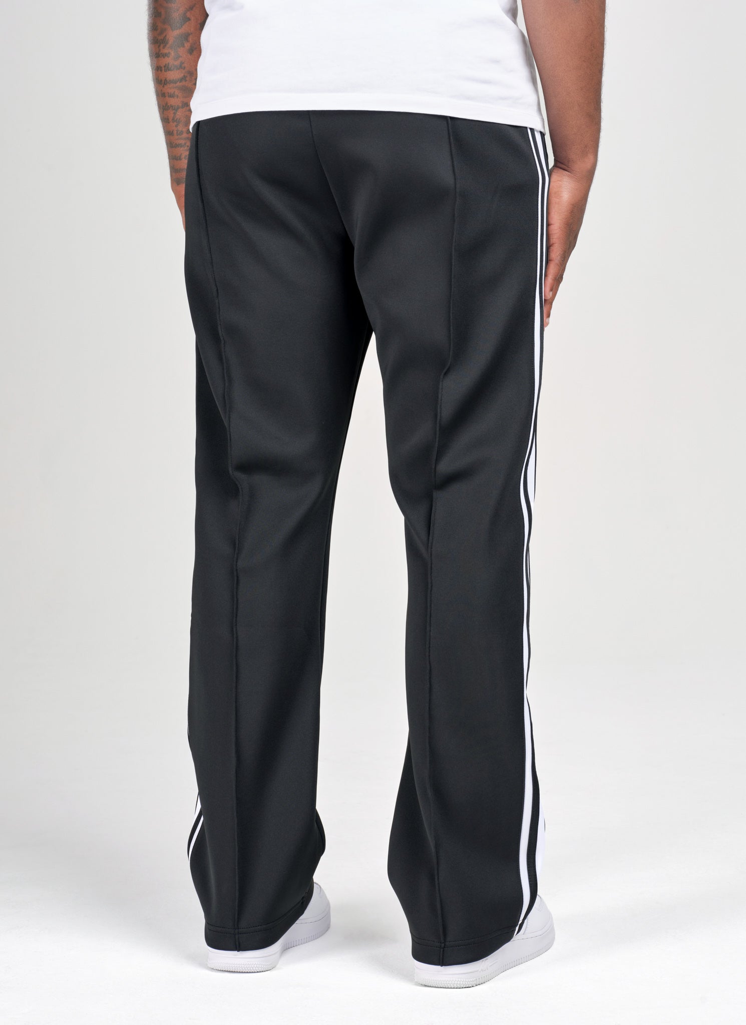 Panelled Luxe Track Pants - Black