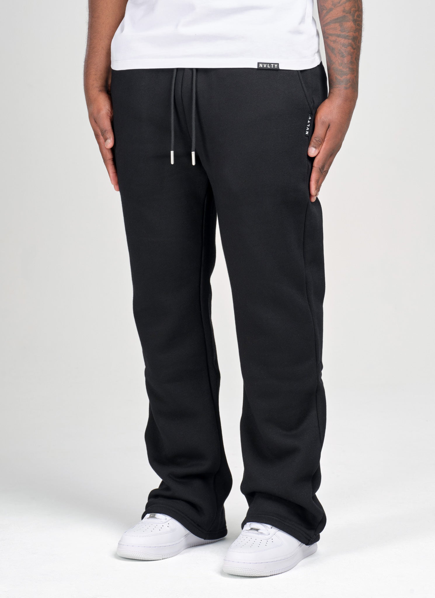 Heavyweight Luxe Flare Joggers - Black