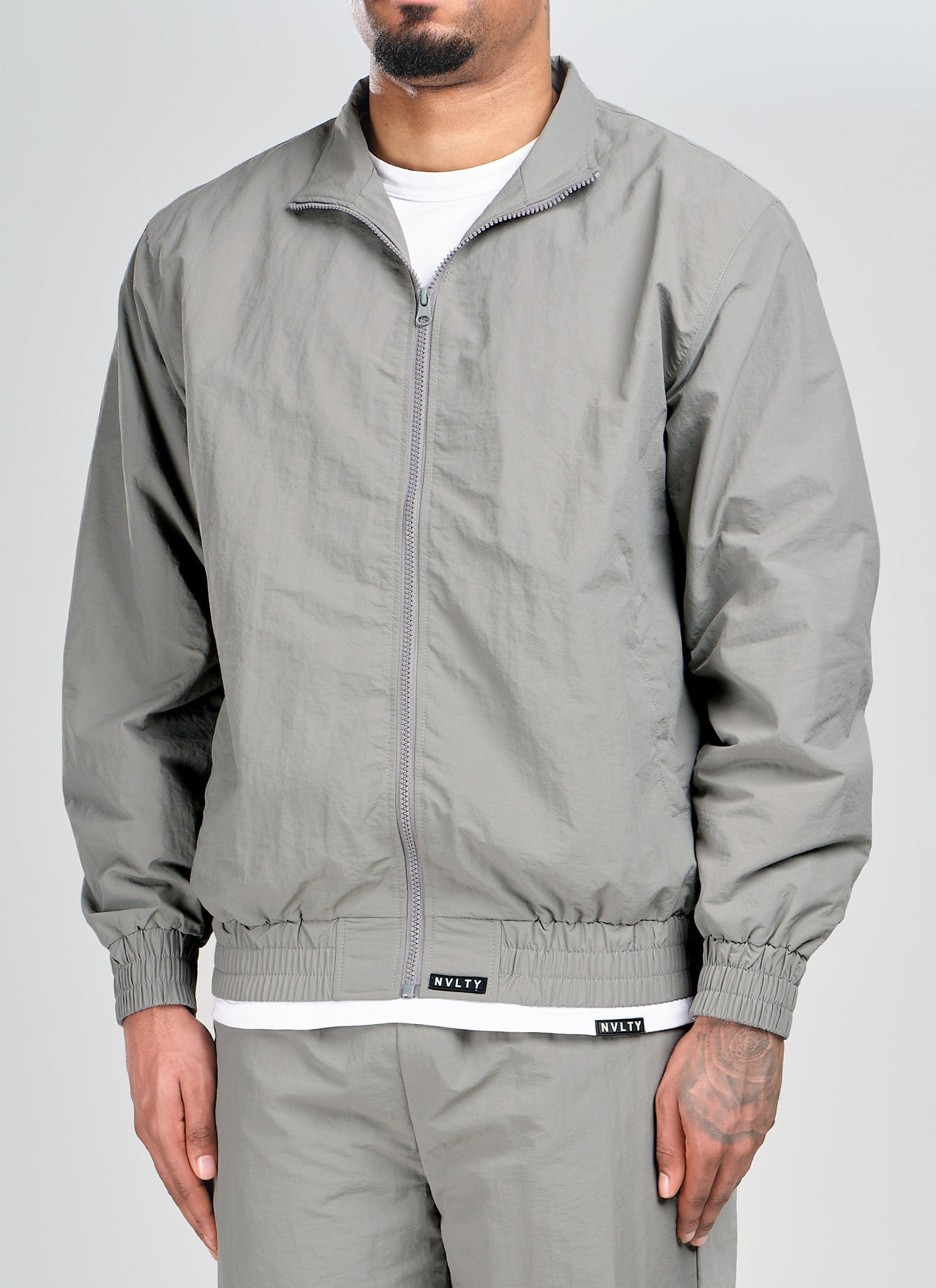 Heavyweight Shell Track Jacket - Grey