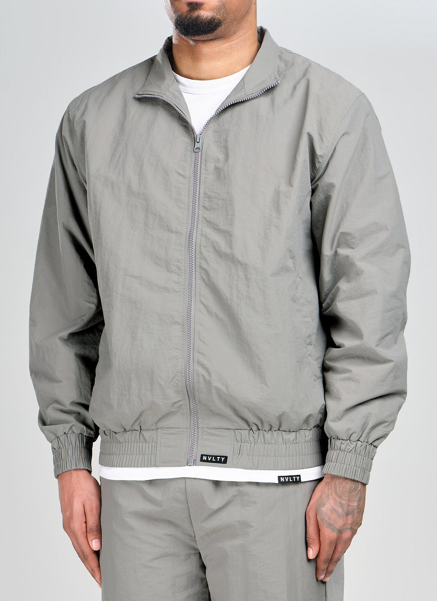 Heavyweight Shell Track Jacket - Grey