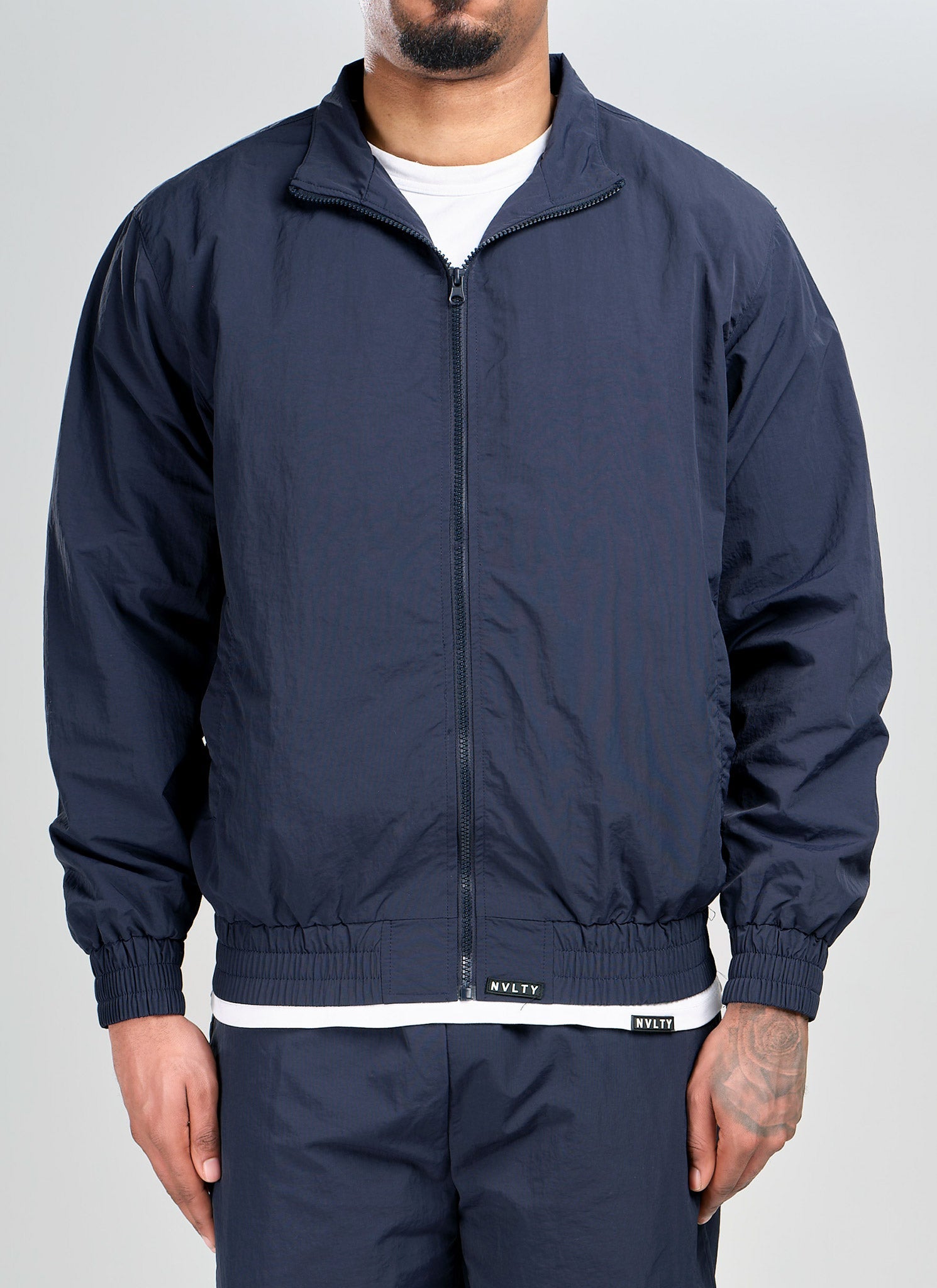 Heavyweight Shell Track Jacket - Navy