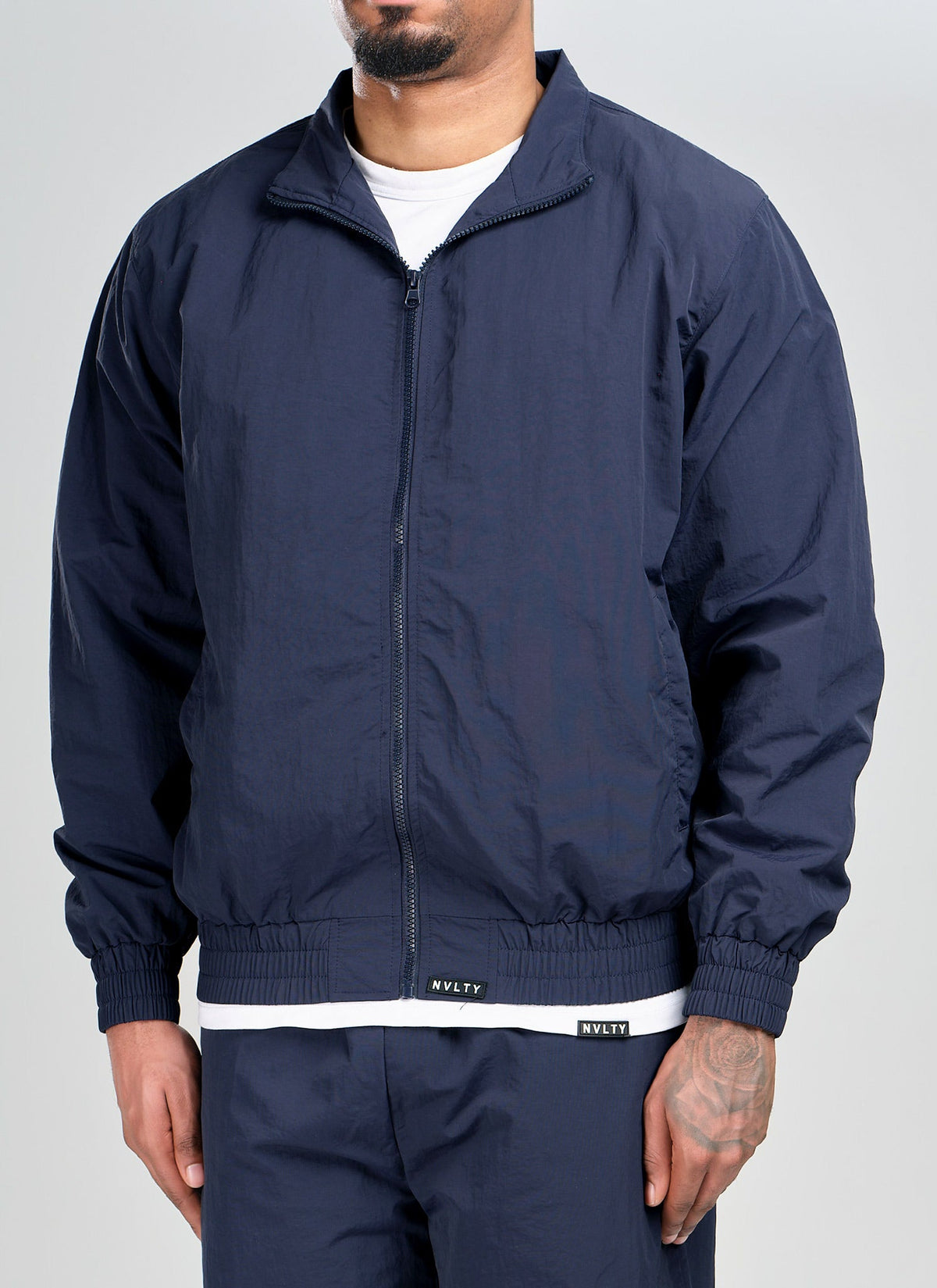 Heavyweight Shell Track Jacket - Navy