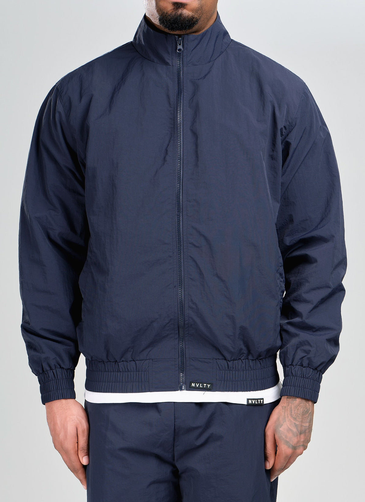 Heavyweight Shell Track Jacket - Navy