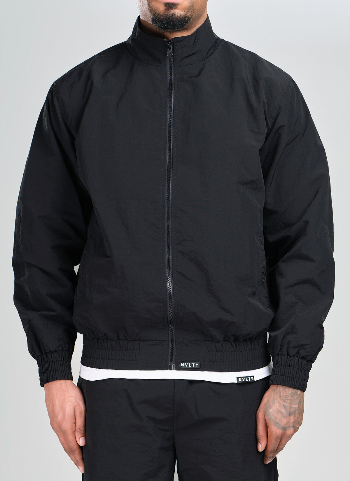 Heavyweight Shell Track Jacket - Black