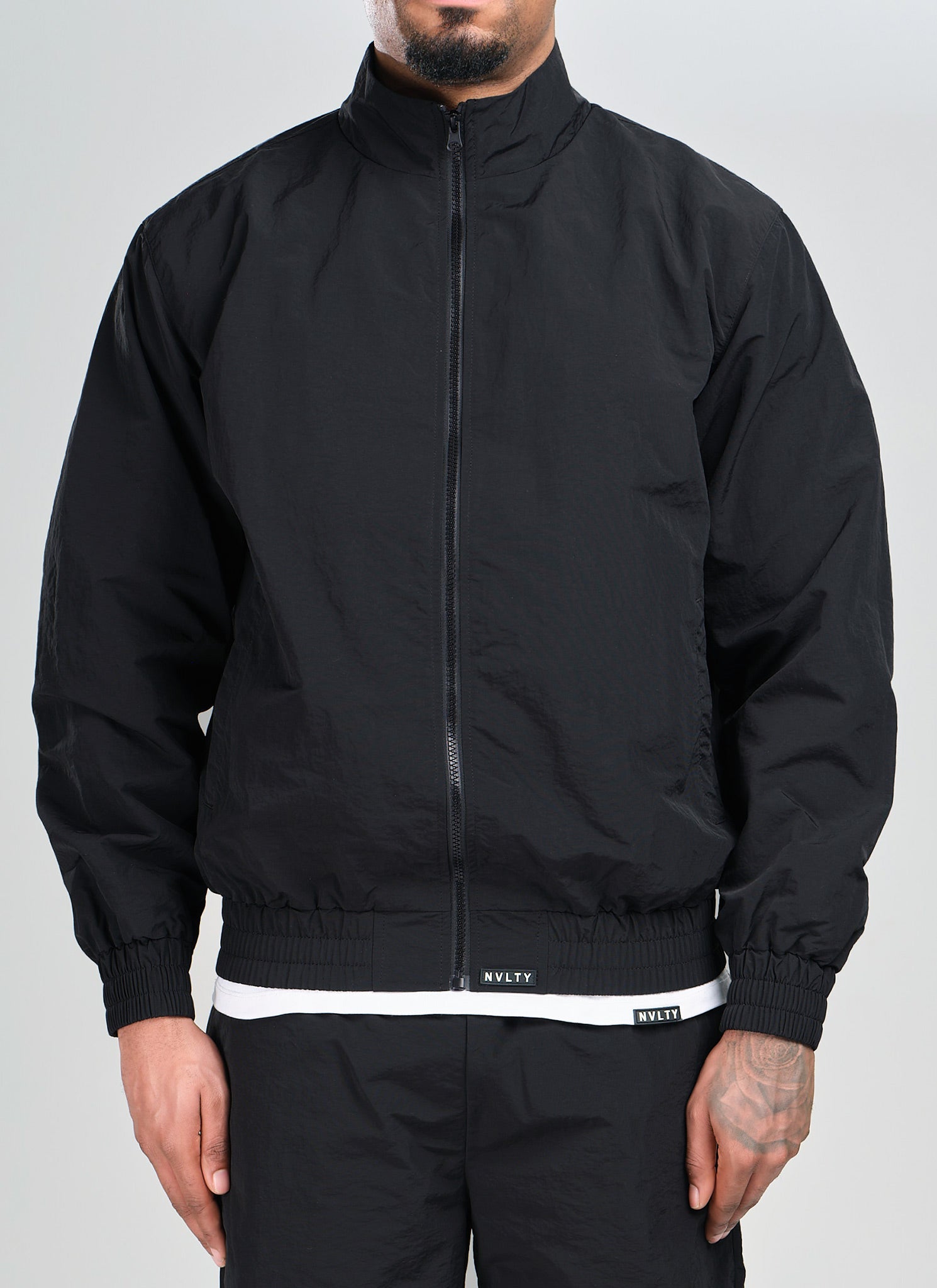 Heavyweight Shell Track Jacket - Black