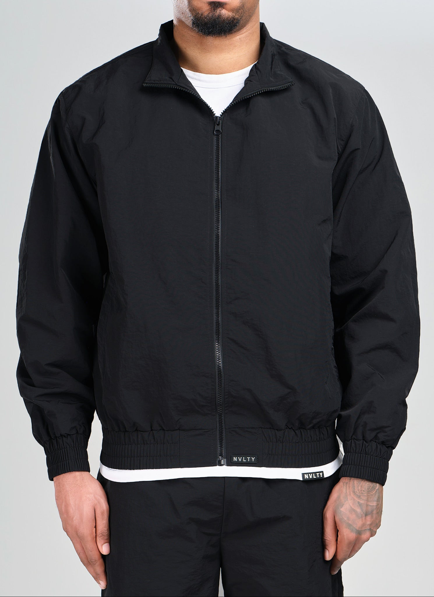 Heavyweight Shell Track Jacket - Black