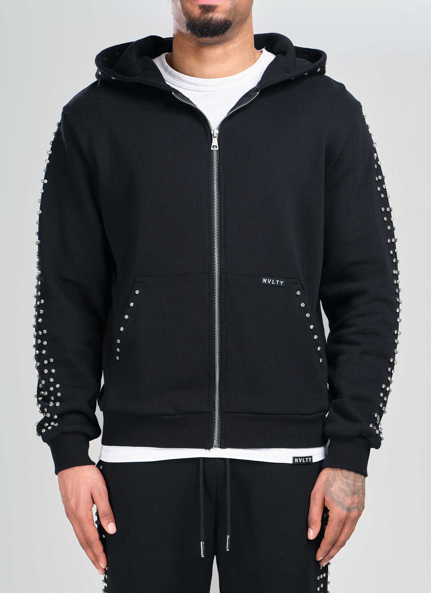 Vintage VVS Zip Hoodie - Black