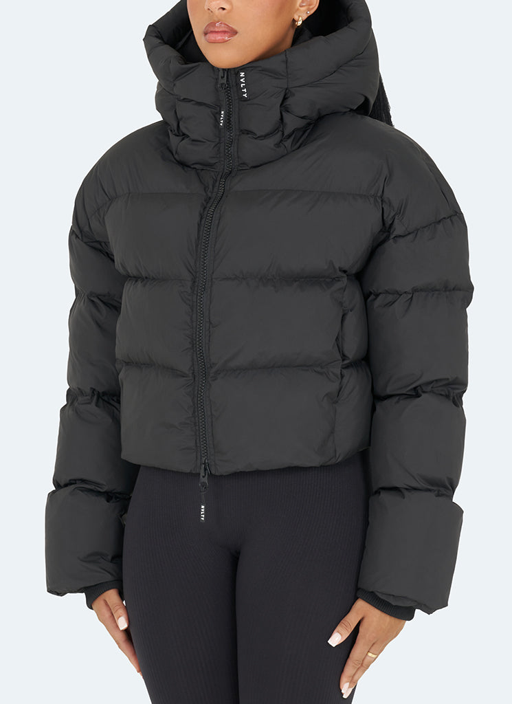 Vintage Pufferjacke - Schwarz