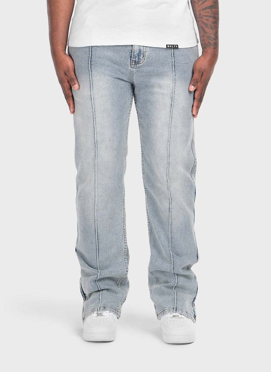 Vintage Pleat Jeans - Blue