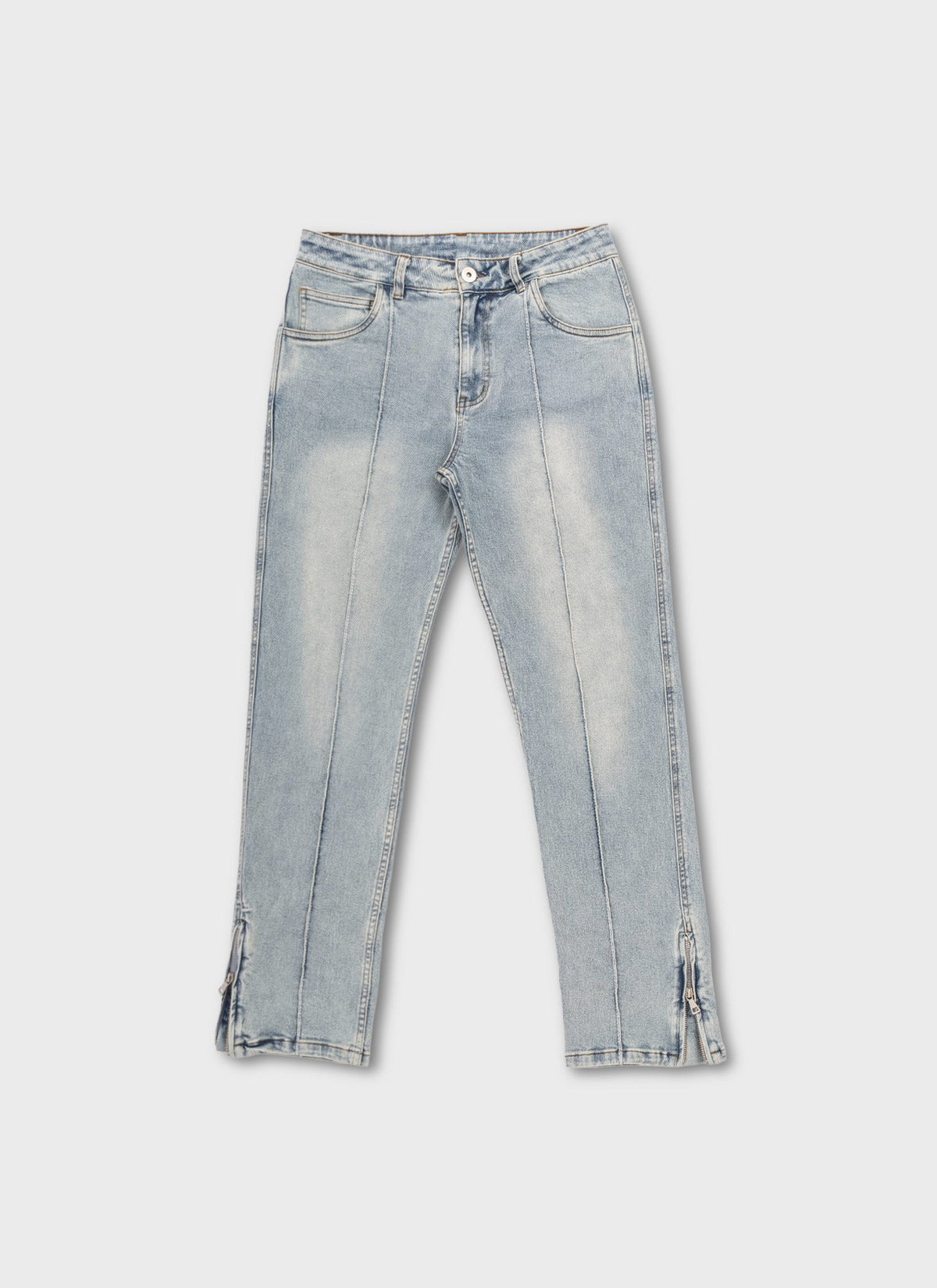 Vintage Pleat Jeans - Blue