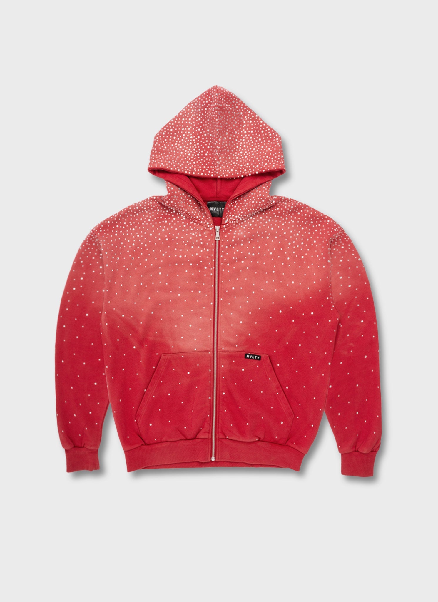 Vintage Flooded VVS Zip Hoodie - Red