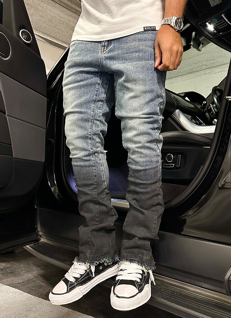 Vintage Flare Deep Fade Jeans - Blau