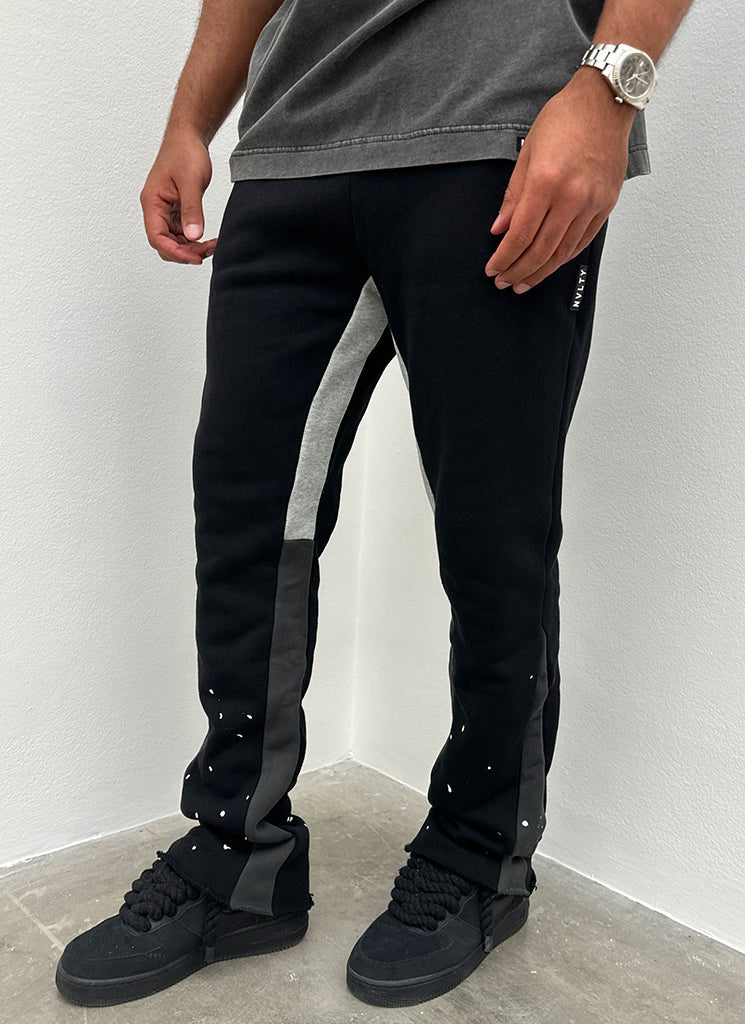 Vintage Flare Paint Joggers – Schwarz