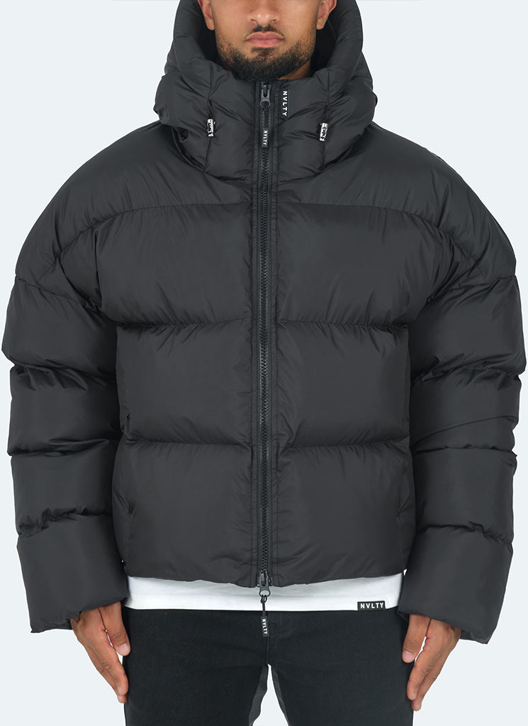 Vintage Pufferjacke - Schwarz