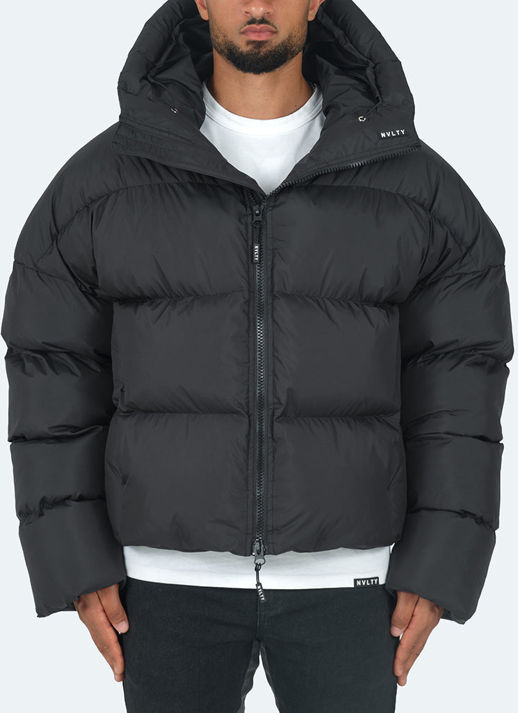 Vintage Pufferjacke - Schwarz
