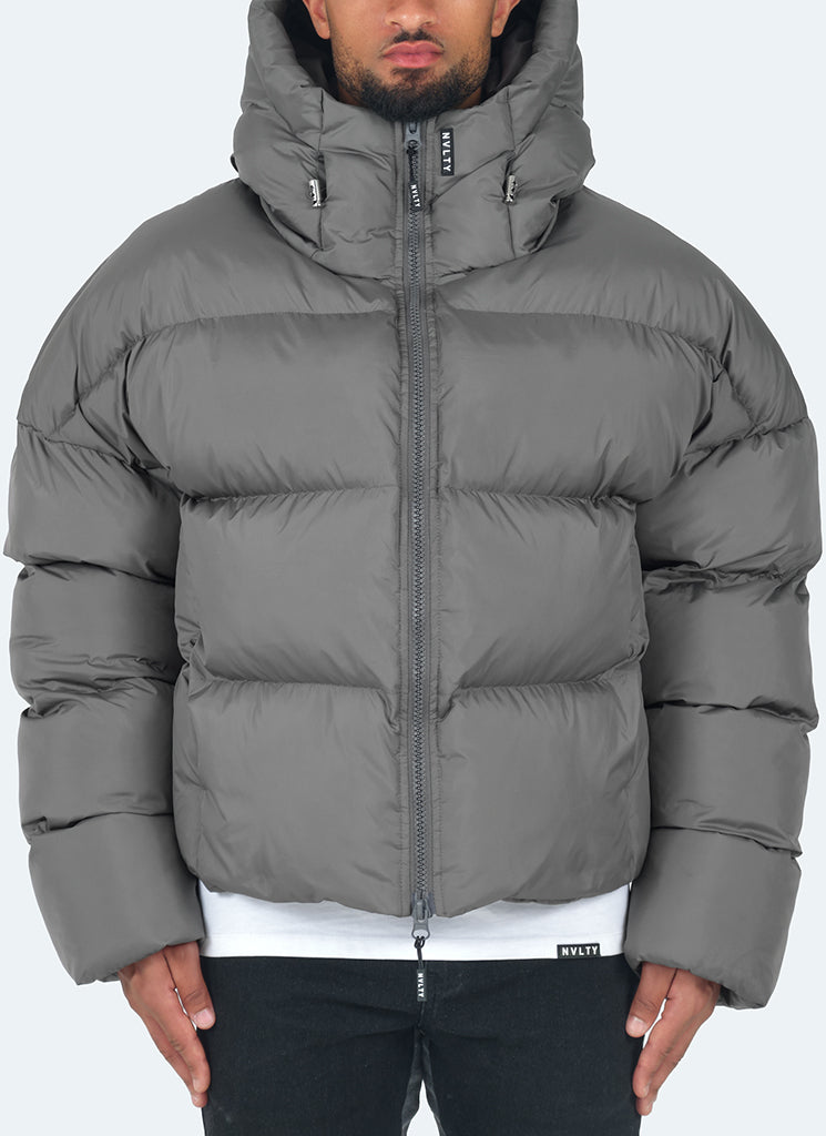 Vintage Pufferjacke - Grau